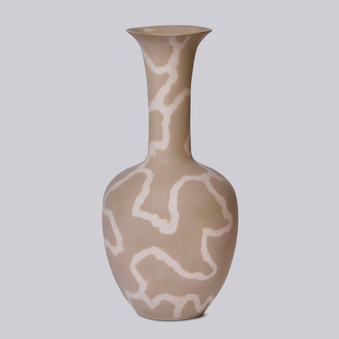 Memphis Porcelain Morning Glory Vase: Patterned black